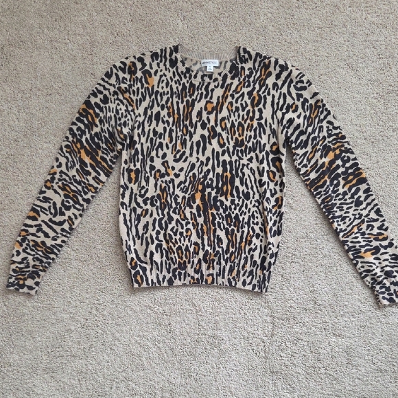 Minnie Rose Tops - Minnie Rose Animal Print Knit Top